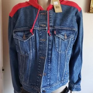 New Levi's Womens Ex-boyfriend Hybrid Jean Jacket